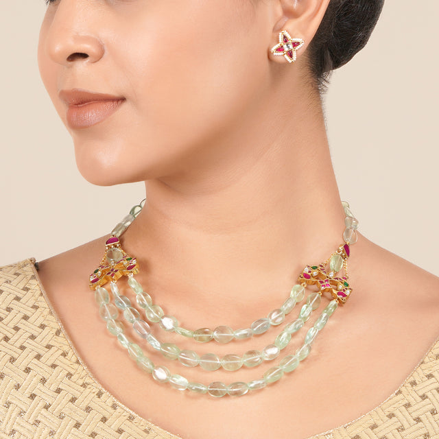 22k Gold Plated Manya Necklace Set