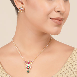 22k Gold Plated Meera Necklace Set