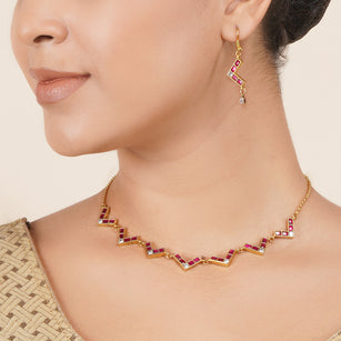 22k Gold Plated Megha Necklace Set