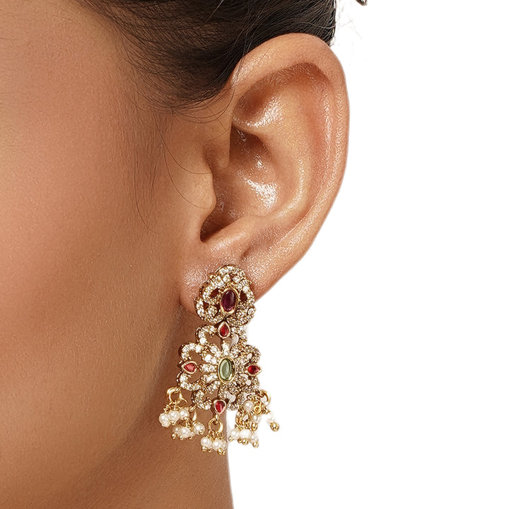 22k Gold Plated Varsha Lavangi Necklace Set