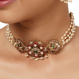22k Gold Plated Varsha Lavangi Necklace Set