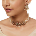 22k Gold Plated Varsha Lavangi Necklace Set