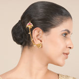 22k Gold Plated Chand Kundan Earring