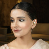 22k Gold Plated Kaanphool Lotus Earpin