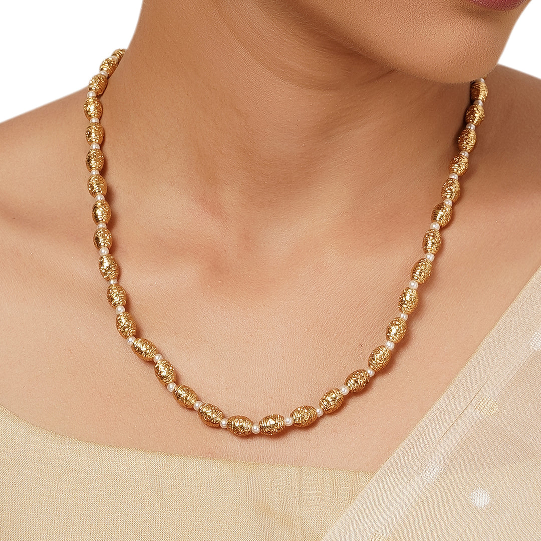 22k Gold Plated Varsha Manaswini Necklace Set