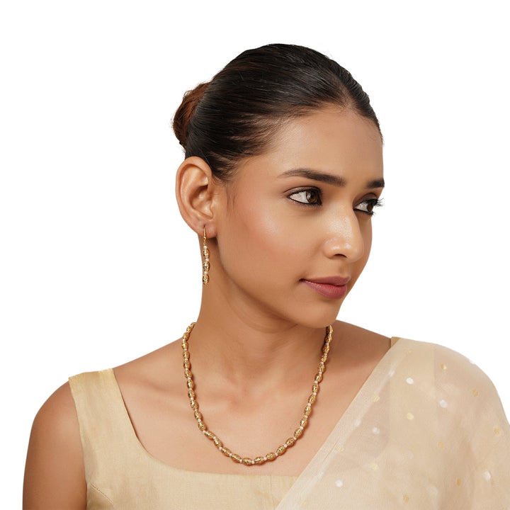 22k Gold Plated Varsha Manaswini Necklace Set