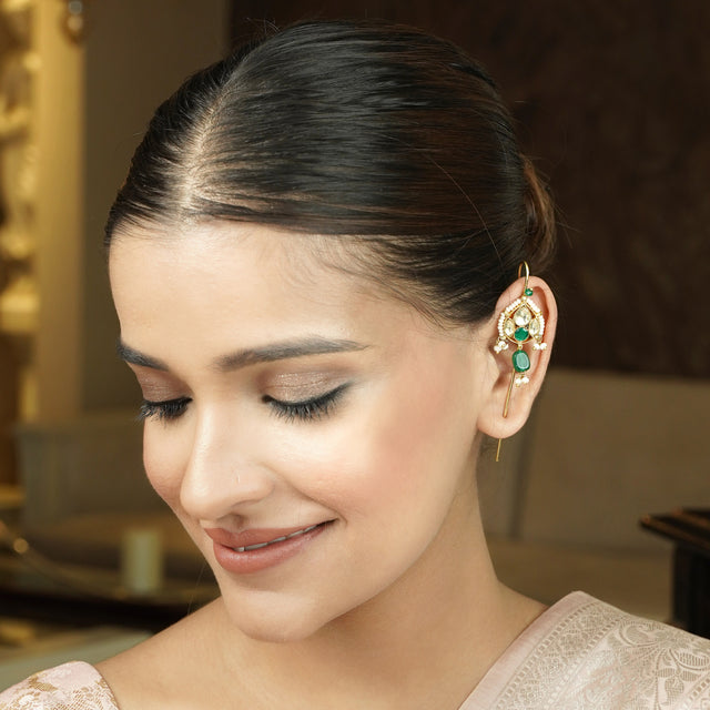 22k Gold Plated Kaanphool Drop Earpin