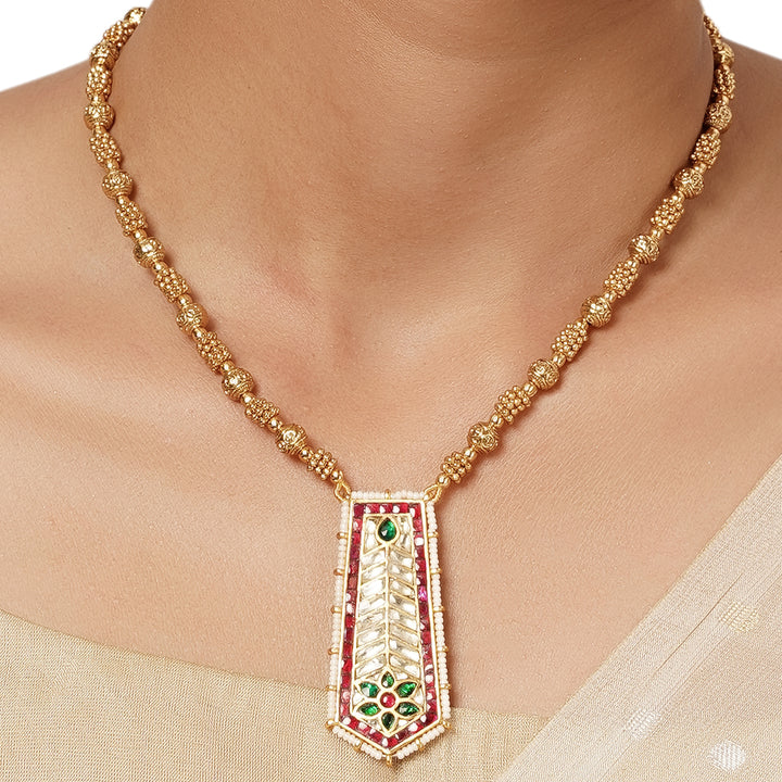 22k Gold Plated Varsha Maulika Necklace Set
