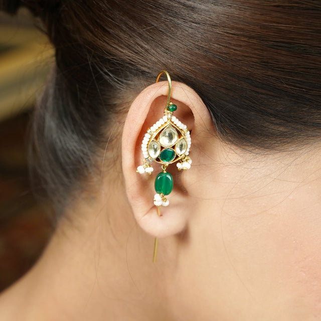 22k Gold Plated Kaanphool Drop Earpin
