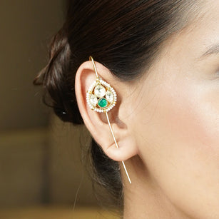 22k Gold Plated Kaanphool Pear Earpin