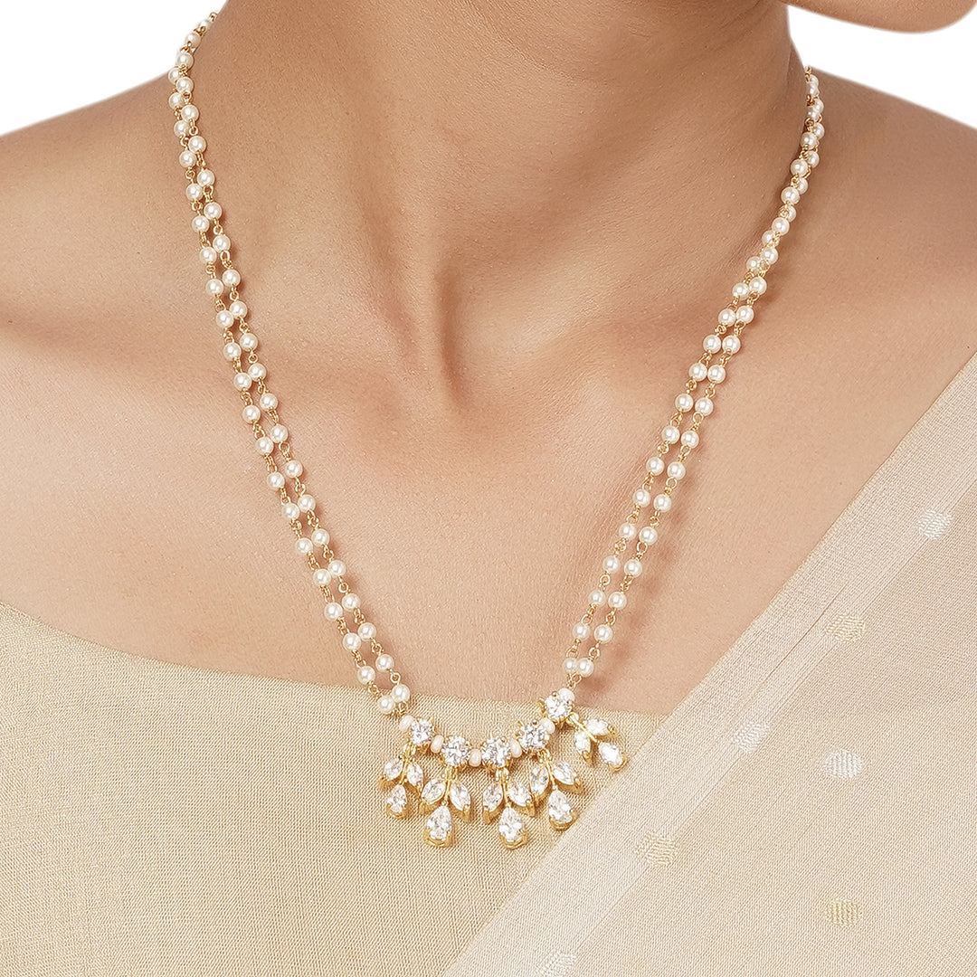 22k Gold Plated Varsha Nandana Pendant Set