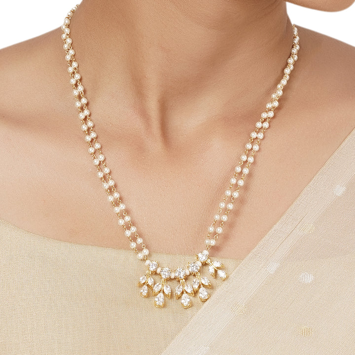 22k Gold Plated Varsha Nandana Pendant Set