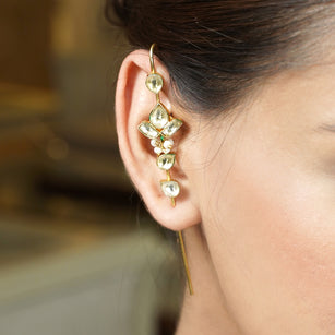 22k Gold Plated Kaanphool Vine Earpin