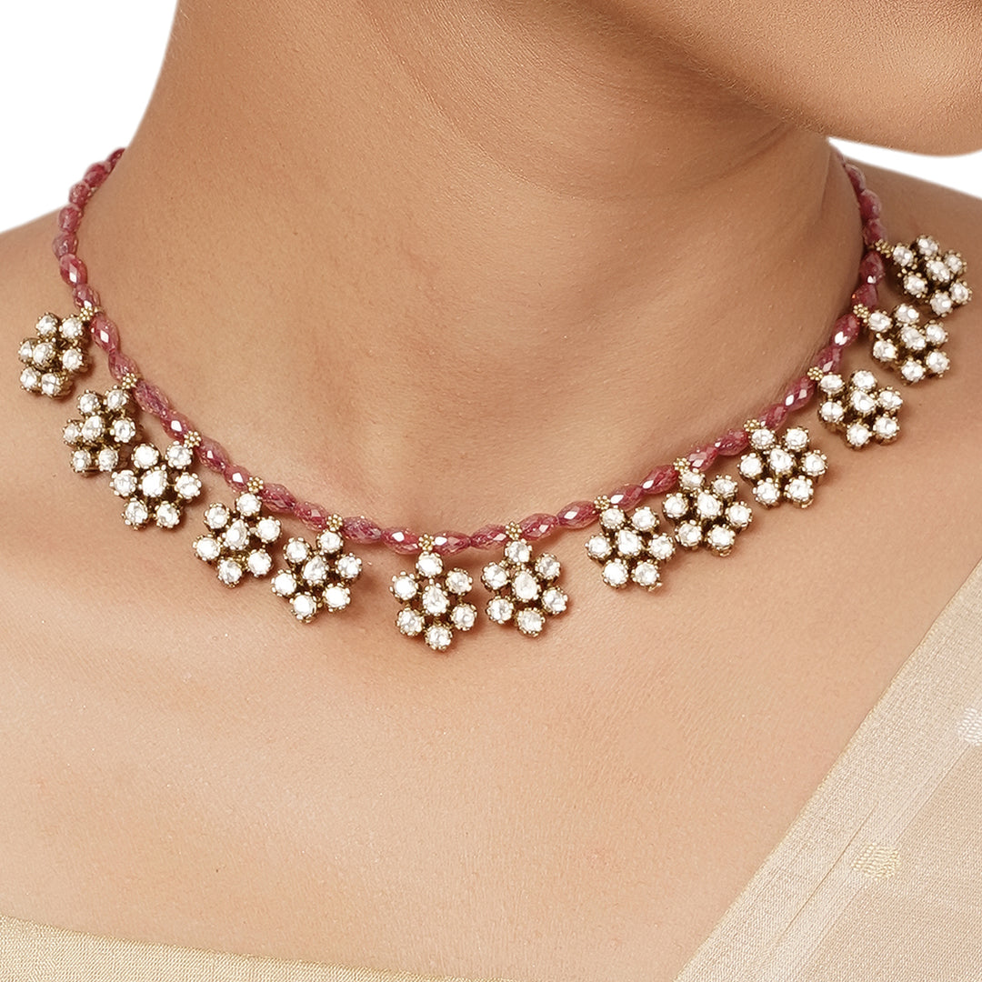 22k Gold Plated Varsha Padmashree Necklace Set