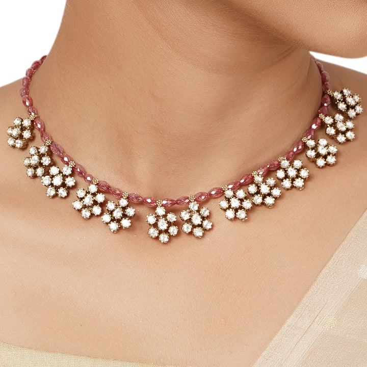 22k Gold Plated Varsha Padmashree Necklace Set