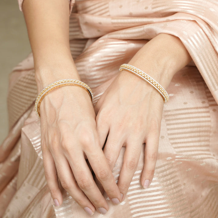 22k Gold Plated Ziya Mesh Bangle