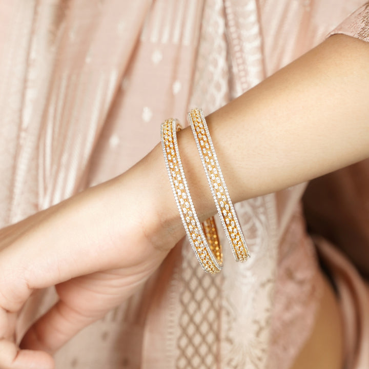 22k Gold Plated Ziya Mesh Bangle
