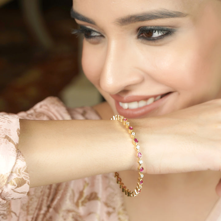 22k Gold Plated Ziya Petal Bangle