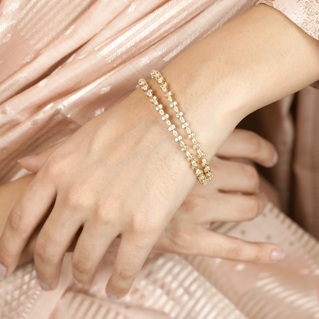 22k Gold Plated Ziya Bloom Bangle