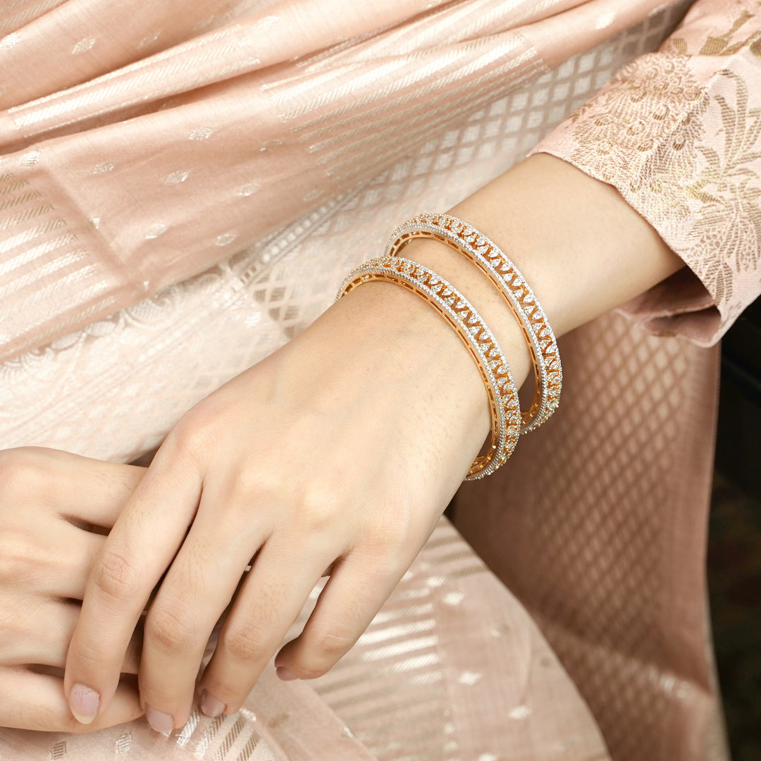22k Gold Plated Ziya Weave Bangle