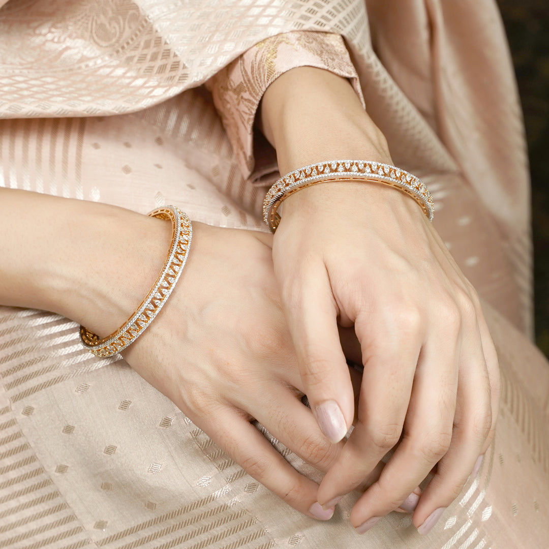 22k Gold Plated Ziya Weave Bangle