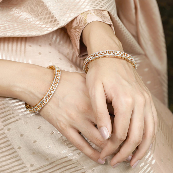 22k Gold Plated Ziya Weave Bangle