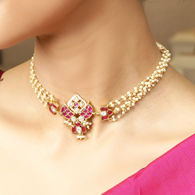 Adweta 22k Gold Plated Choker  Set