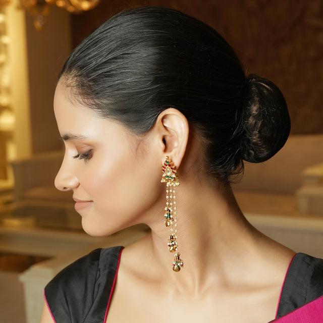 Chaitaly 22k Gold Plated Earring