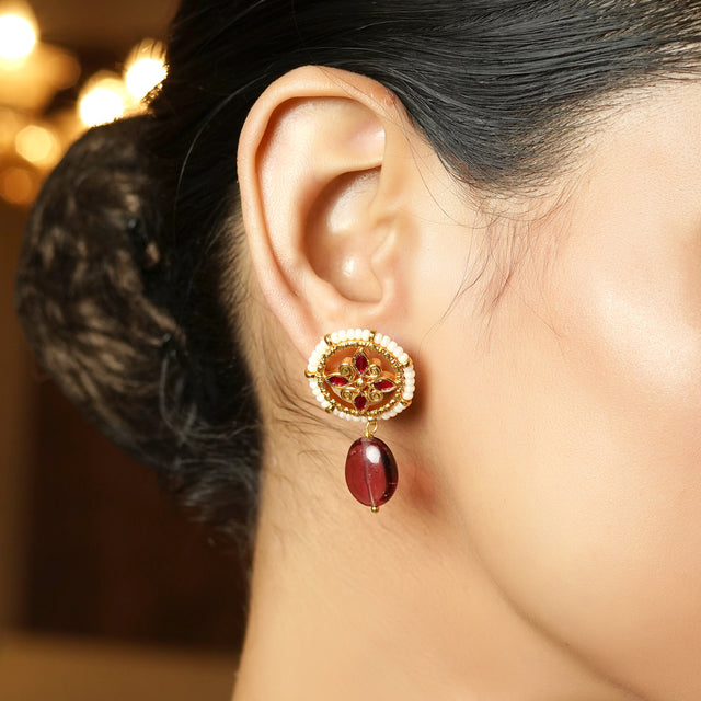 Chaman 22k Gold Plated Earring