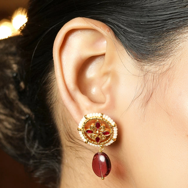 Chaman 22k Gold Plated Earring