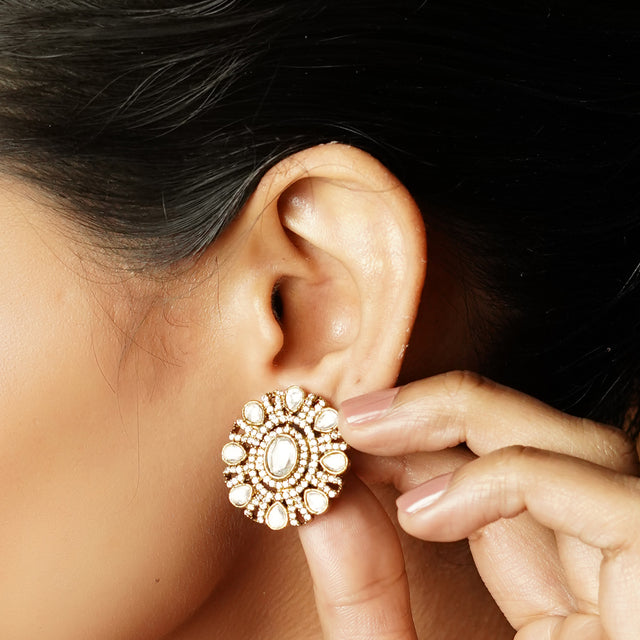 Jagvi 22k Gold Plated Earring