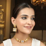 22k Gold Plated Krishna Kanhika Necklace Set