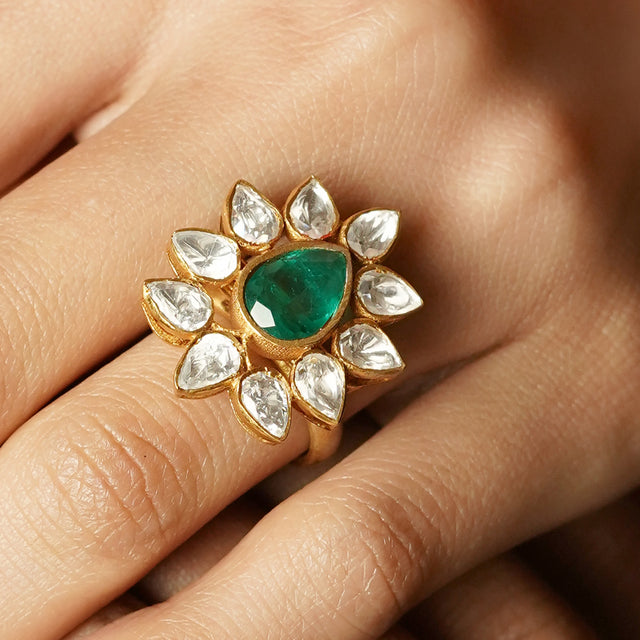 Madhavi 22k Gold Plated Ring