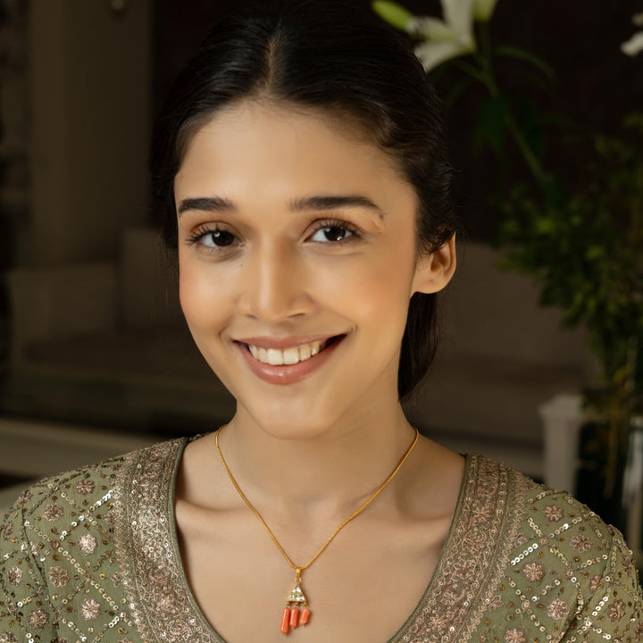 Noor 22 K Gold Plated Shital Necklace