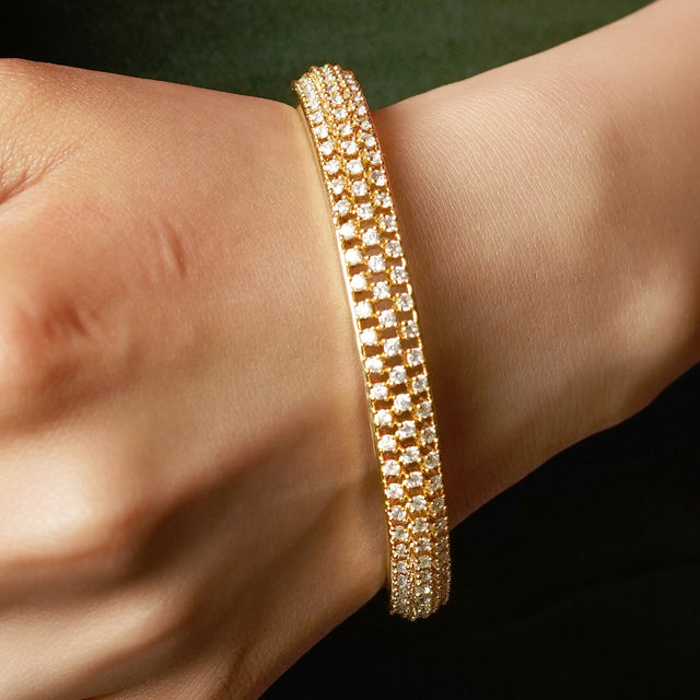 Omisha 22k Gold Plated Bangle