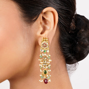 22k Gold Plated Sankranti Jhanvi Earring