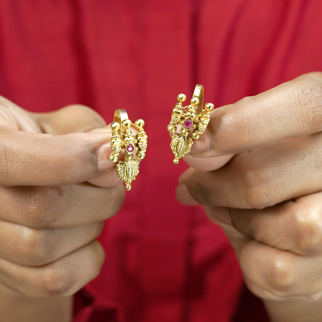 Nova 22k Gold Plated South Earcuff