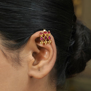 Rebecca 22k Gold Plated South Earcuff