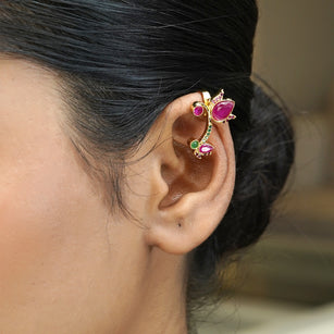22k Gold Plated Taru Floral Earcuff