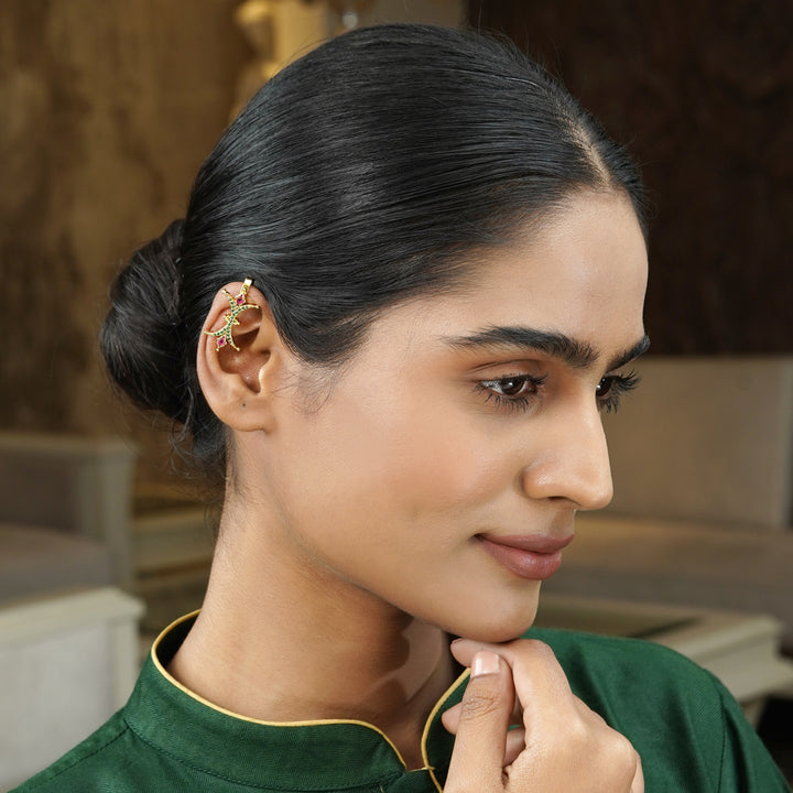22k Gold Plated Tarika Crest Earcuff
