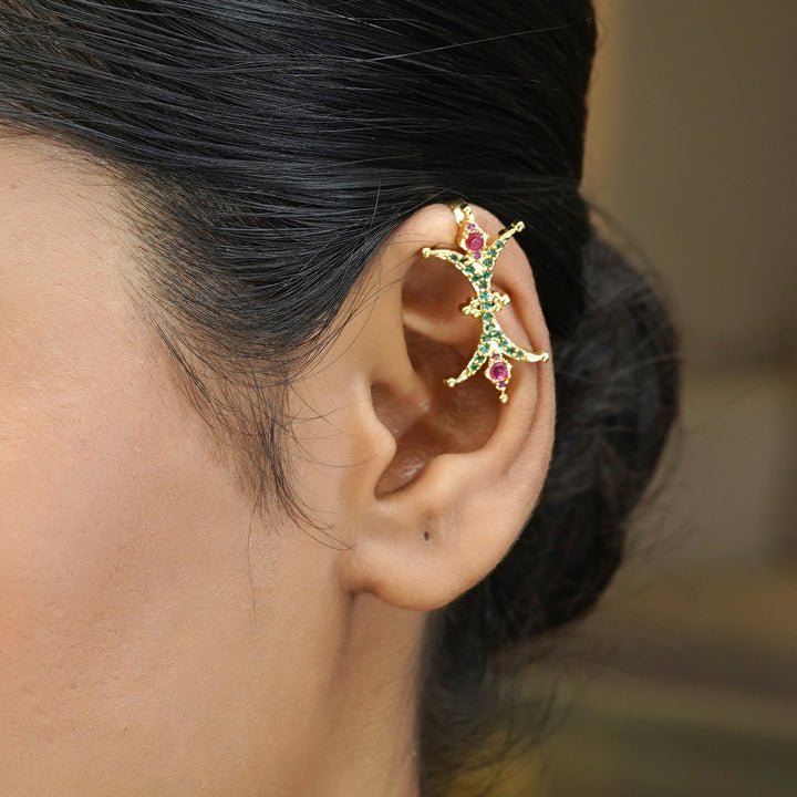 22k Gold Plated Tarika Crest Earcuff