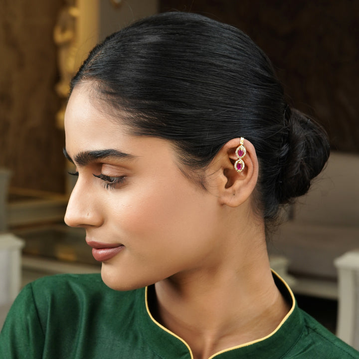 22k Gold Plated Tarika Ovala Earcuff