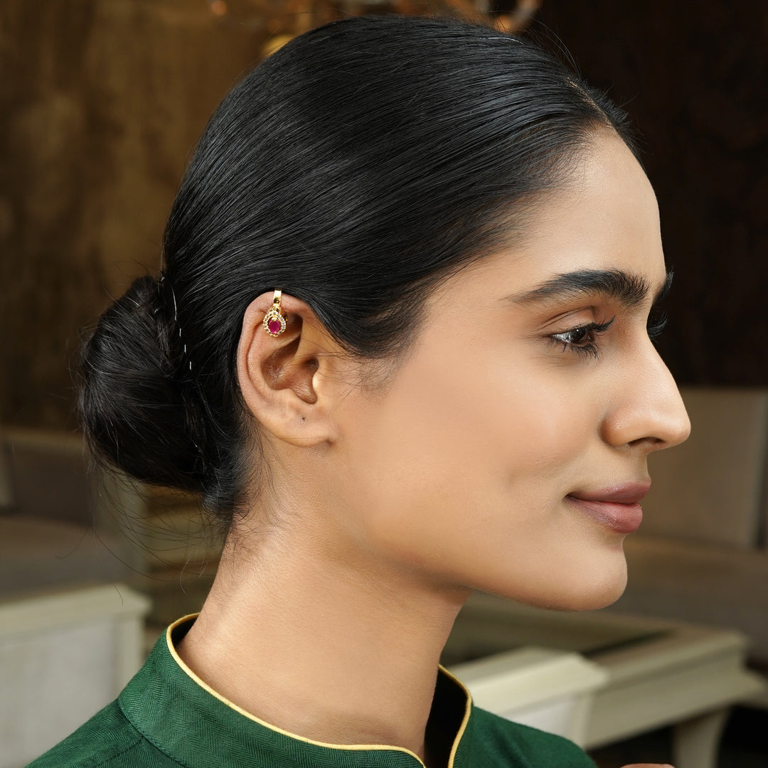 22k Gold Plated Tarika Marquise Earcuff