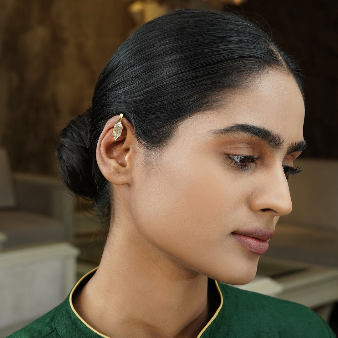 22k Gold Plated Tarika Obelisk Earcuff