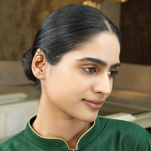 22k Gold Plated Taru Trishul Earcuff