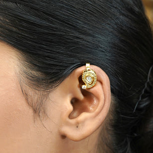 22k Gold Plated Taru Paisley Earcuff