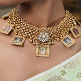 Dhrupal 22k Gold Plated Necklace Set