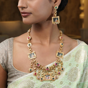 Pichwai Mitali 22k Gold Plated Necklace