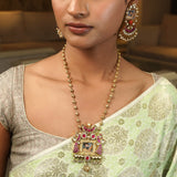 Pichwai Srinath Ji 22k Gold Plated Necklace Set