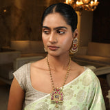 Pichwai Srinath Ji 22k Gold Plated Necklace Set